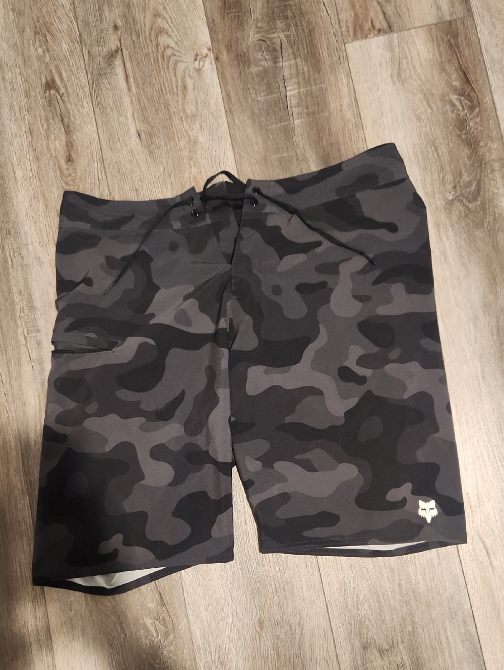 Fox Men's Black Camo Swim Trunks